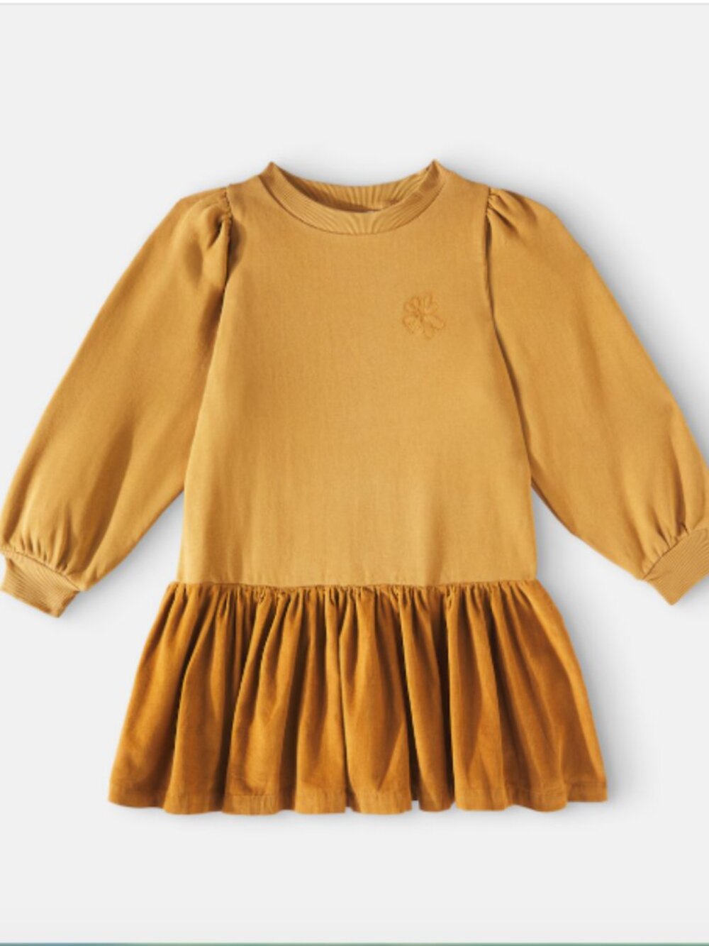 Molo Cinna Puff Sleeve Organic Cotton Blend Dress Corduroy Skirt 5-6